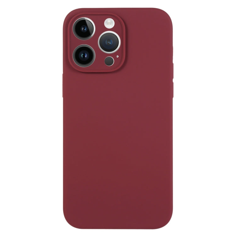 For iPhone 13 Pro Pure Color Liquid Silicone Fine Pore Phone Case(Plum) by buy2fix