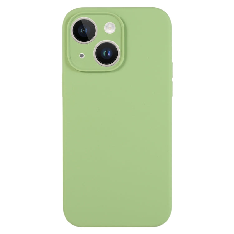 For iPhone 13 Pure Color Liquid Silicone Fine Pore Phone Case(Mint Green) by buy2fix