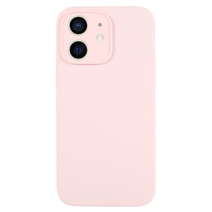 For iPhone 12 Pure Color Liquid Silicone Fine Pore Phone Case(Grey Pink) - iPhone 12 / 12 Pro Cases by buy2fix | Online Shopping UK | buy2fix