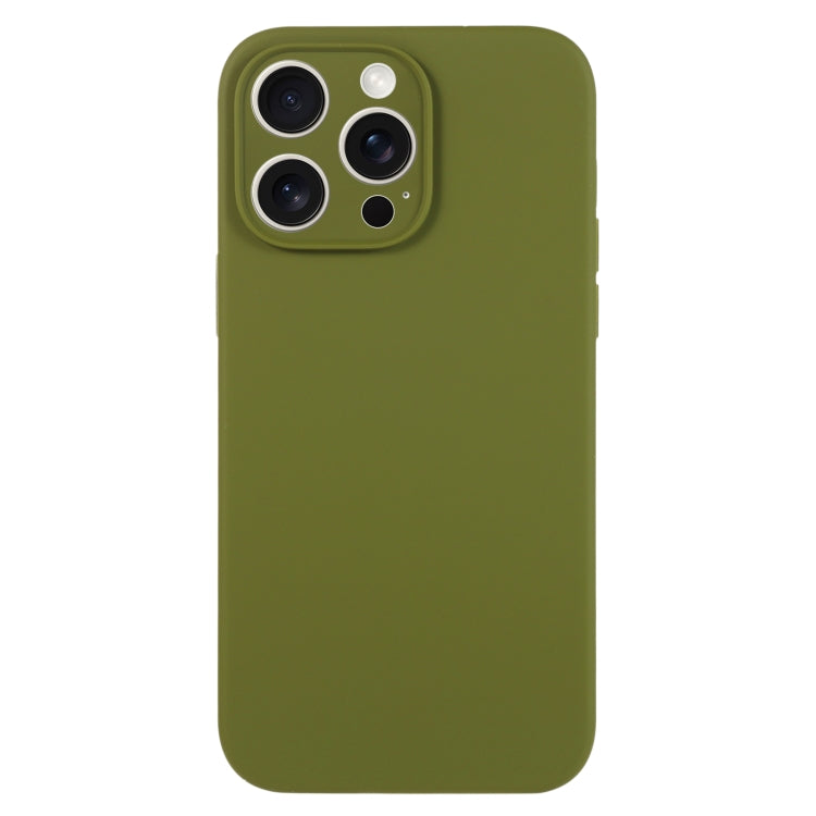 For iPhone 16 Pro Pure Color Liquid Silicone Fine Pore Phone Case(Pine Forest Green) - iPhone 16 Pro Cases by buy2fix | Online Shopping UK | buy2fix