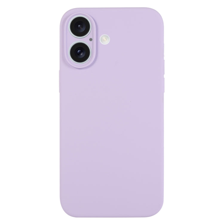 For iPhone 16 Plus Pure Color Liquid Silicone Fine Pore Phone Case(Lilac Purple) - iPhone 16 Plus Cases by buy2fix | Online Shopping UK | buy2fix