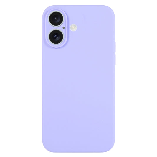 For iPhone 16 Plus Pure Color Liquid Silicone Fine Pore Phone Case(Light Purple) - iPhone 16 Plus Cases by buy2fix | Online Shopping UK | buy2fix