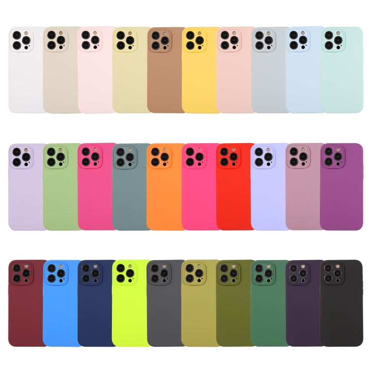 For iPhone 16 Plus Pure Color Liquid Silicone Fine Pore Phone Case(Black Currant) - iPhone 16 Plus Cases by buy2fix | Online Shopping UK | buy2fix