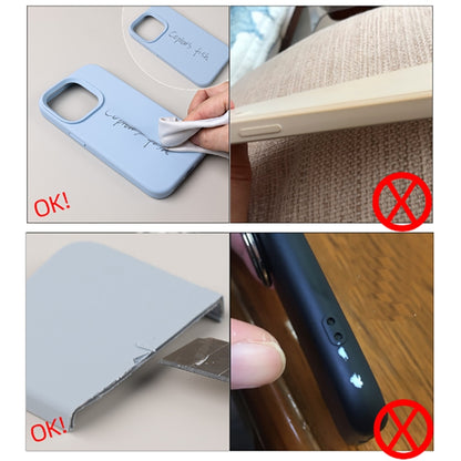 For iPhone 16 Pro Max Pure Color Liquid Silicone Fine Pore Phone Case(Lake Blue) - iPhone 16 Pro Max Cases by buy2fix | Online Shopping UK | buy2fix