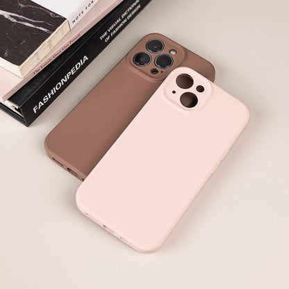 For iPhone 15 Plus Pure Color Liquid Silicone Fine Pore Phone Case(White) - iPhone 15 Plus Cases by buy2fix | Online Shopping UK | buy2fix