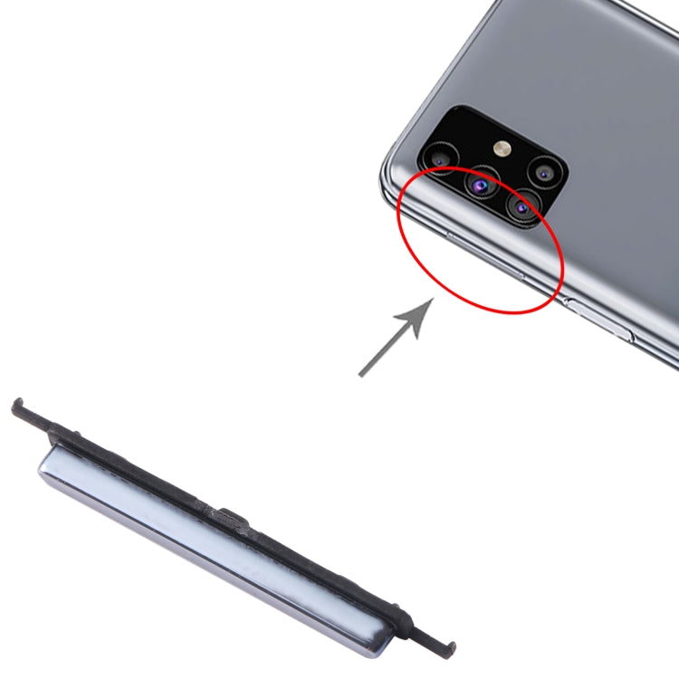 For Samsung Galaxy M31s SM-M317 10pcs Volume Control Button(Black) - Home key & Side Key by buy2fix | Online Shopping UK | buy2fix