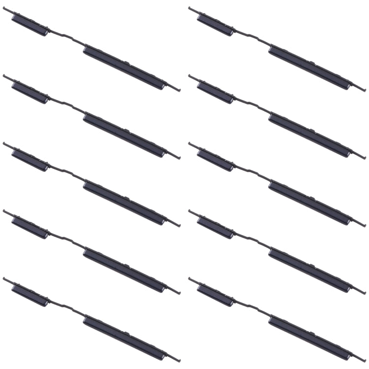 For Samsung Galaxy A21s SM-A217 10pcs Power Button + Volume Control Button(Black) - Home key & Side Key by buy2fix | Online Shopping UK | buy2fix