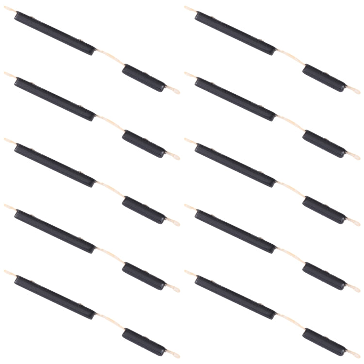 For Samsung Galaxy M11 SM-M115 10pcs Power Button + Volume Control Button(Black) - Home key & Side Key by buy2fix | Online Shopping UK | buy2fix