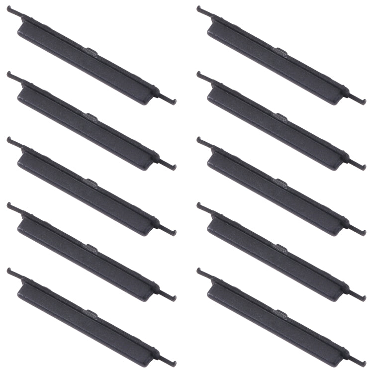 For Samsung Galaxy A12 SM-A125 10pcs Volume Control Button(Black) - Home key & Side Key by buy2fix | Online Shopping UK | buy2fix