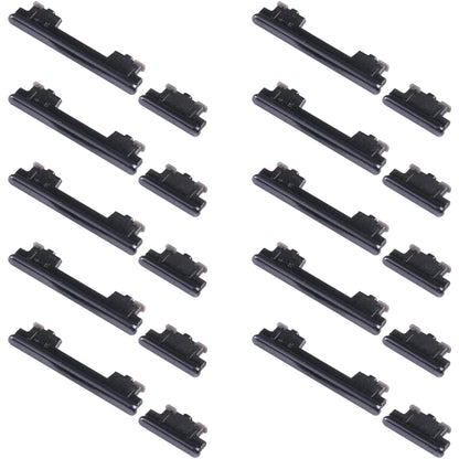 For Samsung Galaxy A52 4G SM-A525 10pcs Power Button + Volume Control Button(Black) - Home key & Side Key by buy2fix | Online Shopping UK | buy2fix