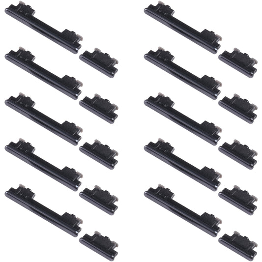 For Samsung Galaxy A52 4G SM-A525 10pcs Power Button + Volume Control Button(Black) - Home key & Side Key by buy2fix | Online Shopping UK | buy2fix