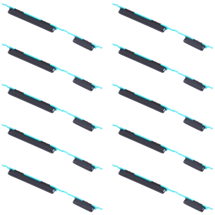 For Samsung Galaxy M31 SM-M315 10pcs Power Button + Volume Control Button(Black) - Home key & Side Key by buy2fix | Online Shopping UK | buy2fix