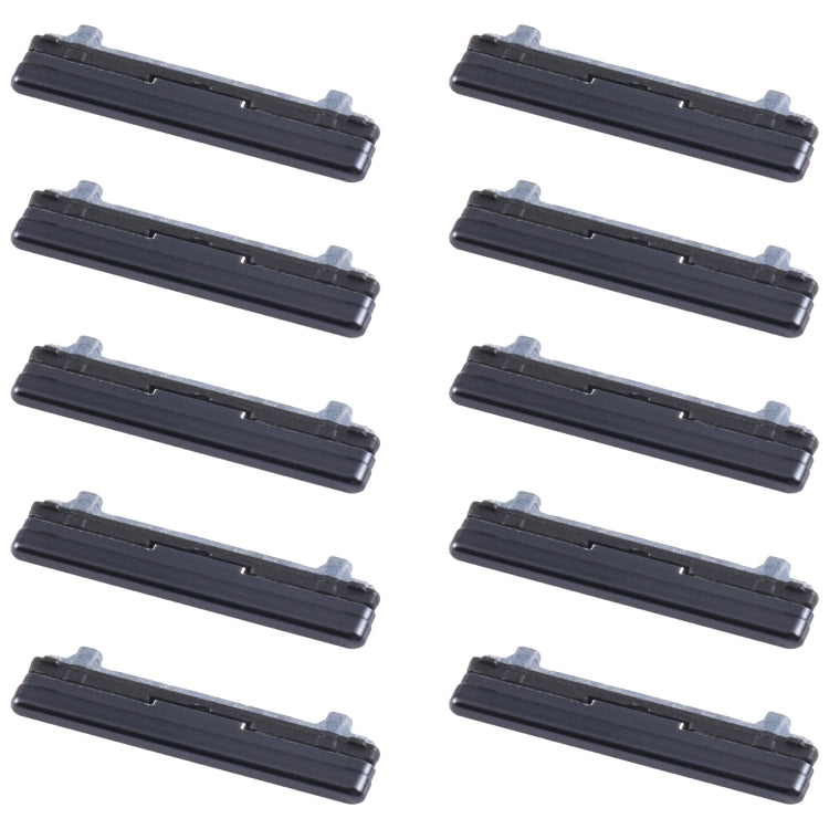 For Samsung Galaxy Z Flip SM-F700 10pcs Volume Control Button(Black) - Home key & Side Key by buy2fix | Online Shopping UK | buy2fix
