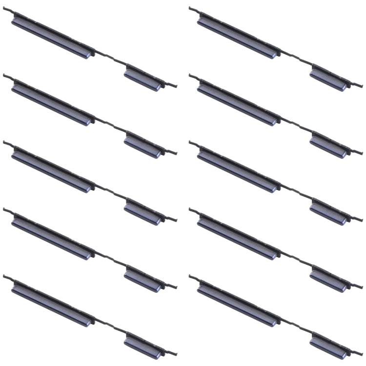 For Samsung Galaxy A10 SM-A105 10pcs Power Button + Volume Control Button(Black) - Home key & Side Key by buy2fix | Online Shopping UK | buy2fix