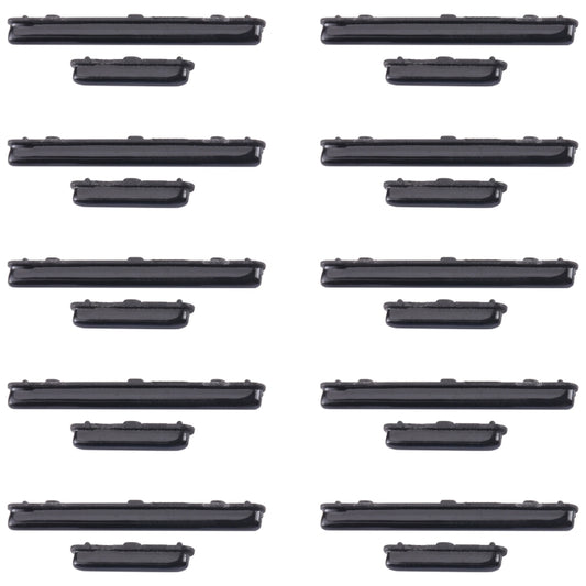 For Samsung Galaxy A60 SM-A606 10pcs Power Button + Volume Control Button(Black) - Home key & Side Key by buy2fix | Online Shopping UK | buy2fix