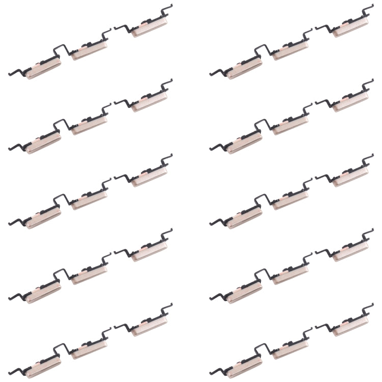 For Samsung Galaxy J4 SM-J400 10pcs Power Button + Volume Control Button(Gold) - Home key & Side Key by buy2fix | Online Shopping UK | buy2fix