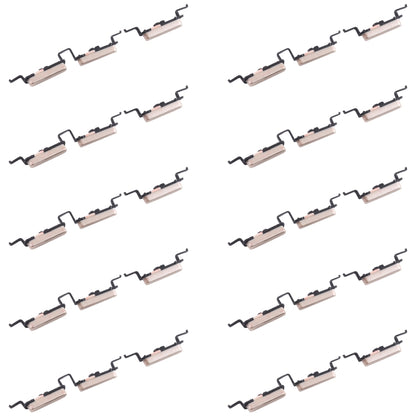 For Samsung Galaxy J4 SM-J400 10pcs Power Button + Volume Control Button(Gold) - Home key & Side Key by buy2fix | Online Shopping UK | buy2fix