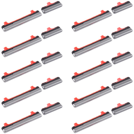 For Samsung Galaxy Note10 Lite SM-N770 10pcs Power Button + Volume Control Button(Grey) - Home key & Side Key by buy2fix | Online Shopping UK | buy2fix