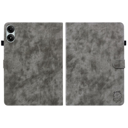 For Xiaomi Redmi Pad Pro 12.1 Tiger Pattern Flip Leather Tablet Case(Grey) - More Tablet Cases by buy2fix | Online Shopping UK | buy2fix