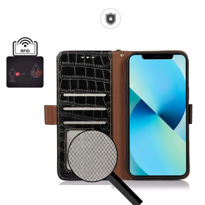 For Sony Xperia 1 VI Crocodile Top Layer Cowhide Leather Phone Case(Black) - Sony Cases by buy2fix | Online Shopping UK | buy2fix