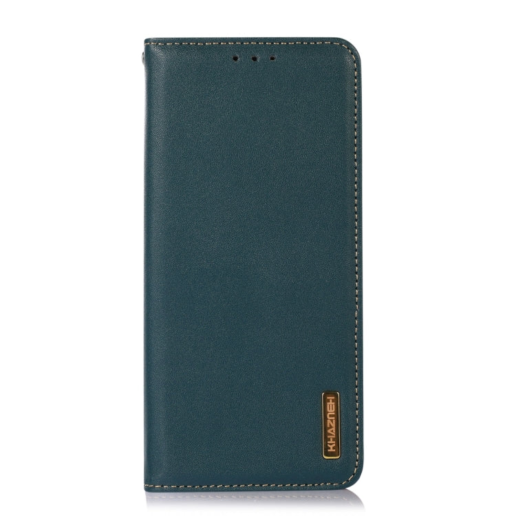 For Sony Xperia 10 VI KHAZNEH Nappa Top Layer Cowhide Leather Phone Case(Green) - Sony Cases by buy2fix | Online Shopping UK | buy2fix
