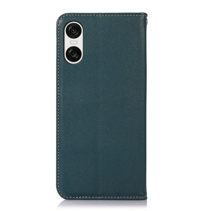 For Sony Xperia 10 VI KHAZNEH Nappa Top Layer Cowhide Leather Phone Case(Green) - Sony Cases by buy2fix | Online Shopping UK | buy2fix