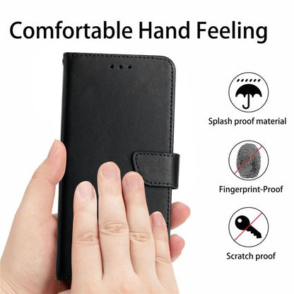 For Honor X9c Smart HT02 Genuine Leather Fingerprint-proof Flip Phone Case(Black) - Honor Cases by buy2fix | Online Shopping UK | buy2fix