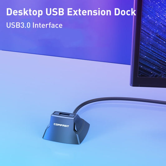 COMFAST CF-U318 1.2m High Speed USB 3.0 Extension Cable with Base(Black) by COMFAST