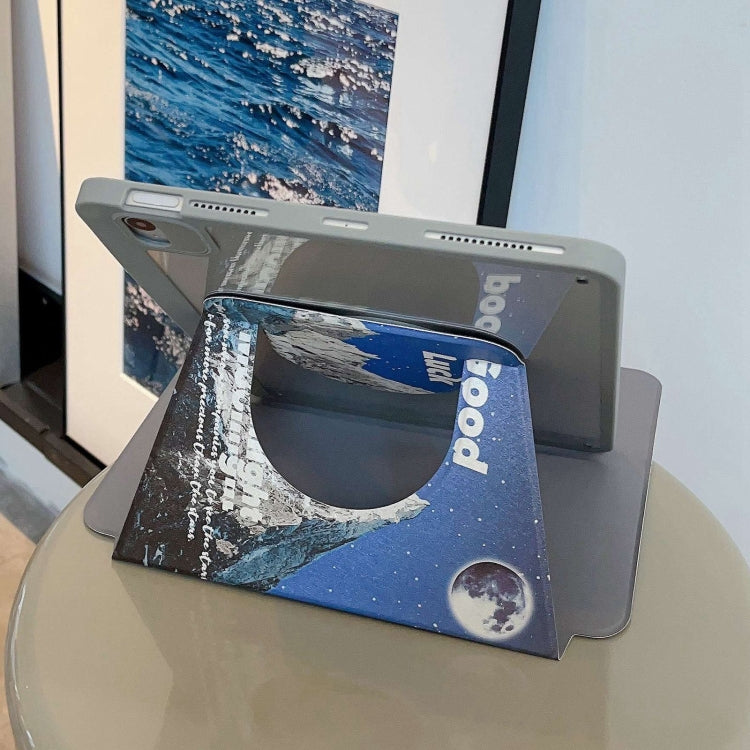 For iPad Pro 12.9 2022 / 2021 / 2020 Painted Magnetic Split Leather Tablet Case(Mountain Moon) - iPad Pro 12.9 (2022/2021) Cases by buy2fix | Online Shopping UK | buy2fix