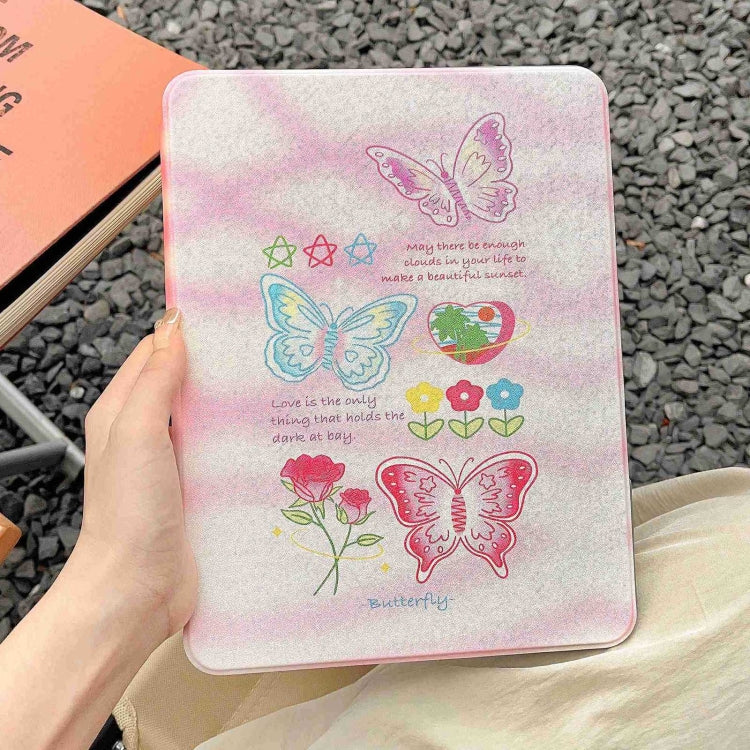 For iPad Air 11 2024 / iPad Pro 11 Painted Magnetic Split Leather Tablet Case(Butterflies) - iPad Air 11 2024 Cases by buy2fix | Online Shopping UK | buy2fix