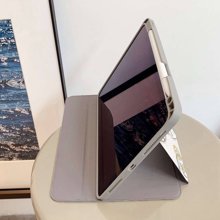 For iPad 2025 / 2022 Painted Magnetic Split Leather Tablet Case(Time Clock) - iPad 2025 / 2022 Cases by buy2fix | Online Shopping UK | buy2fix