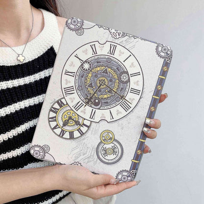 For iPad 2025 / 2022 Painted Magnetic Split Leather Tablet Case(Time Clock) - iPad 2025 / 2022 Cases by buy2fix | Online Shopping UK | buy2fix