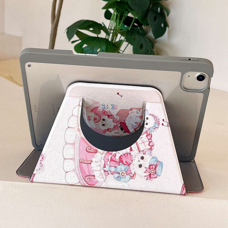 For iPad 10.2 2021 / 2020 / 10.5 Painted Magnetic Split Leather Tablet Case(Bichon Frise) - iPad 10.2 Cases by buy2fix | Online Shopping UK | buy2fix