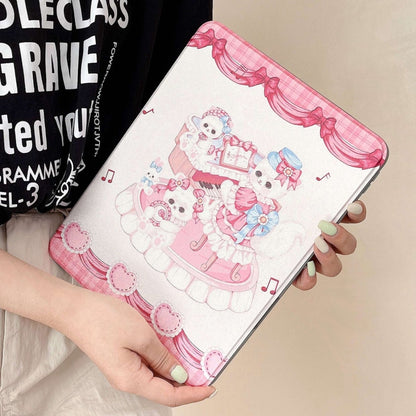 For iPad 10.2 2021 / 2020 / 10.5 Painted Magnetic Split Leather Tablet Case(Bichon Frise) - iPad 10.2 Cases by buy2fix | Online Shopping UK | buy2fix