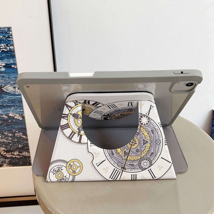 For iPad 10.2 2021 / 2020 / 10.5 Painted Magnetic Split Leather Tablet Case(Time Clock) - iPad 10.2 Cases by buy2fix | Online Shopping UK | buy2fix