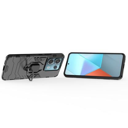 For Xiaomi Redmi Note 13 Pro Shockproof PC + TPU Holder Phone Case(Black) by buy2fix