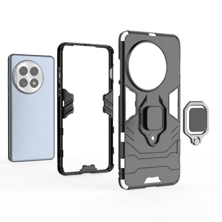 For OnePlus 13 5G Shockproof PC + TPU Holder Phone Case(Black) by buy2fix