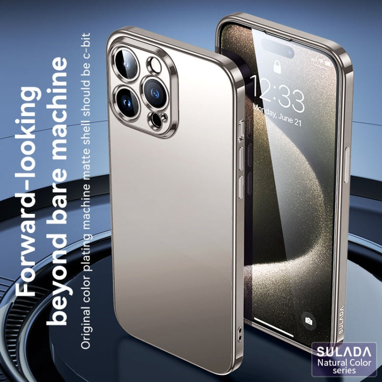 For iPhone 15 SULADA Electroplating Frosted TPU Phone Case(Silver) - iPhone 15 Cases by SULADA | Online Shopping UK | buy2fix