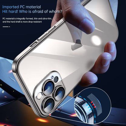 For iPhone 15 SULADA JINGJIA Series Lens Protector PC Phone Case(Sierra Blue) - iPhone 15 Cases by SULADA | Online Shopping UK | buy2fix