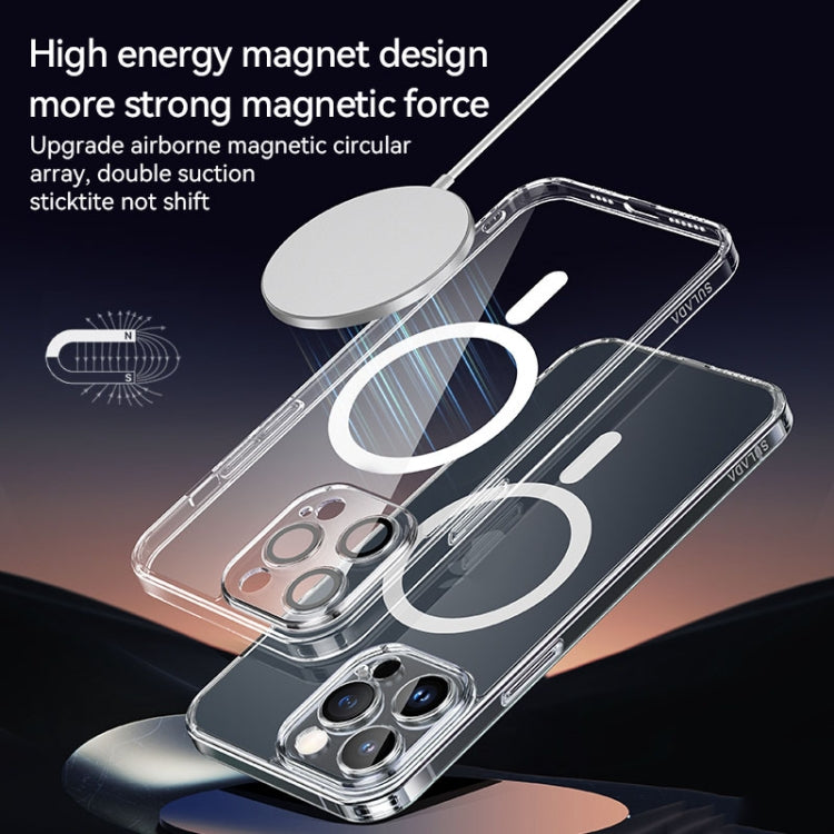 For iPhone 16 Plus SULADA Jingpin Series MagSafe All-inclusive Lens Electroplated TPU Phone Case(Transparent Black) - iPhone 16 Plus Cases by SULADA | Online Shopping UK | buy2fix