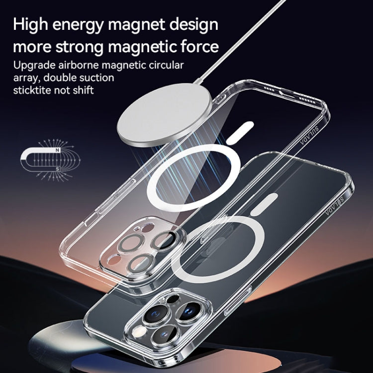 For iPhone 15 Pro SULADA Jingpin Series MagSafe All-inclusive Lens Electroplated TPU Phone Case(Transparent Black) - iPhone 15 Pro Cases by SULADA | Online Shopping UK | buy2fix
