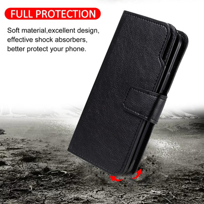 For iPhone 16 Plus Tri-Fold 9-Card Wallets Leather Phone Case(Black) - iPhone 16 Plus Cases by buy2fix | Online Shopping UK | buy2fix