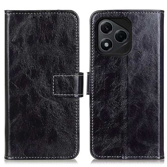 For Honor 400 Lite Global Retro Crazy Horse Texture Flip Leather Phone Case(Black)