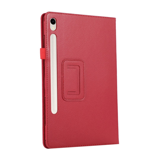 For Samsung Galaxy Tab S9+ / S10+ Litchi Texture Leather Tablet Case with Holder(Red) by buy2fix