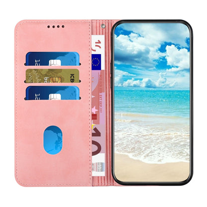 For Motorola Moto G Power 5G 2024 Diamond Splicing Skin Feel Magnetic Leather Phone Case(Rose Gold) - Motorola Cases by buy2fix | Online Shopping UK | buy2fix