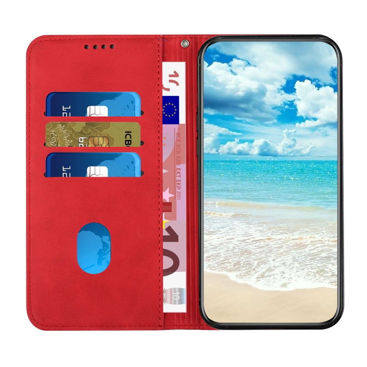 For Motorola Moto G Play 5G 2024 / G 5G 2024 Diamond Splicing Skin Feel Magnetic Leather Phone Case(Red) - Motorola Cases by buy2fix | Online Shopping UK | buy2fix