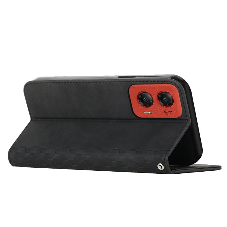 For Motorola Moto G Stylus 5G 2024 Diamond Splicing Skin Feel Magnetic Leather Phone Case(Black) by buy2fix