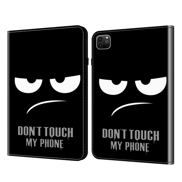 For iPad Air 11 2024 / Pro 11 2022 Crystal Texture Painted Leather Tablet Case(Dont Touch My Phone) by buy2fix