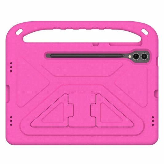 For Samsung Galaxy Tab S9+ Handle EVA Shockproof Tablet Case with Holder(Rose Red) by buy2fix