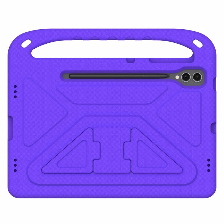 For Samsung Galaxy Tab S9+ Handle EVA Shockproof Tablet Case with Holder(Purple) - Galaxy Tab S9+ Cases by buy2fix | Online Shopping UK | buy2fix